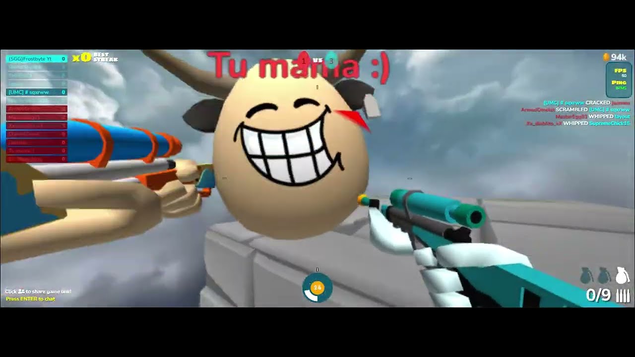 Playing Shell Shockers until I get a trick-shot