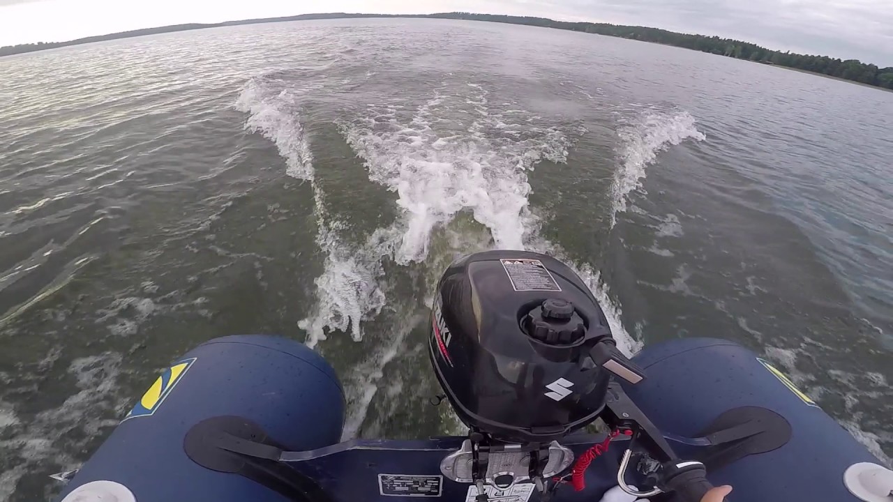 Suzuki 2.5hp Outboard Motor testing on Zodiac inflatable