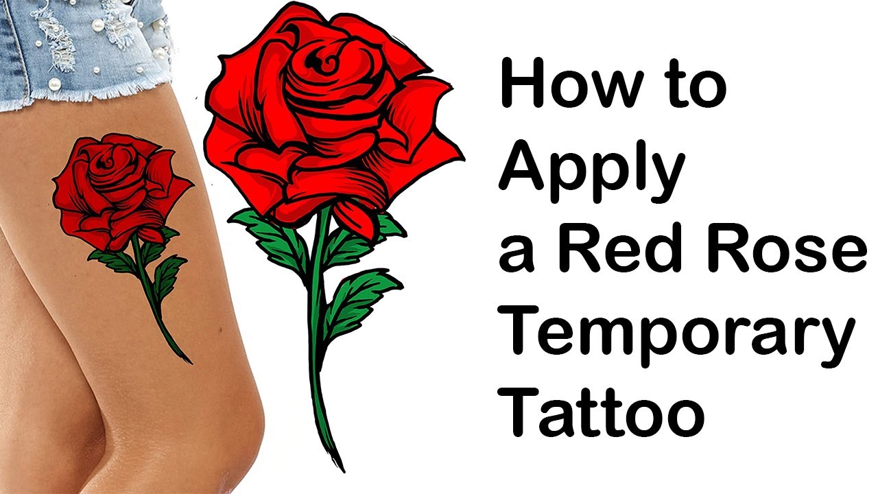 Red Retro Flower Rose Vintage Temporary Tattoos Stickers Rocker Body Art Reviews