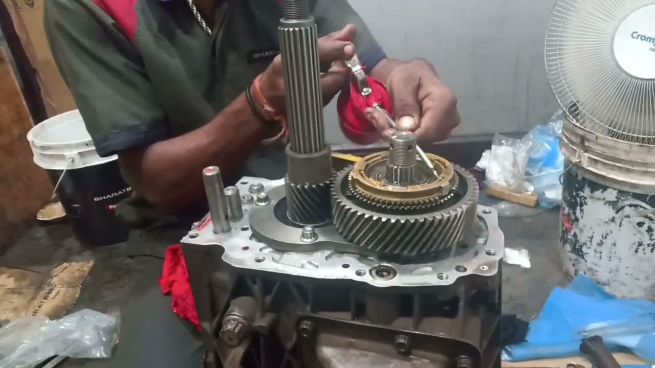 bharat benz mo36 gearbox assembling