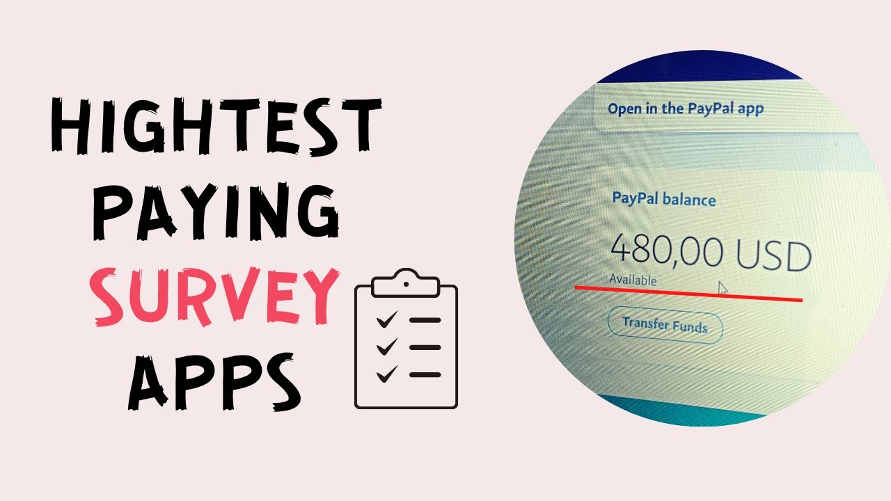 Top 5 Survey Apps To Get Paid In PayPal Money ( Make Money Online In 2022) Opinion Pioneer Survey