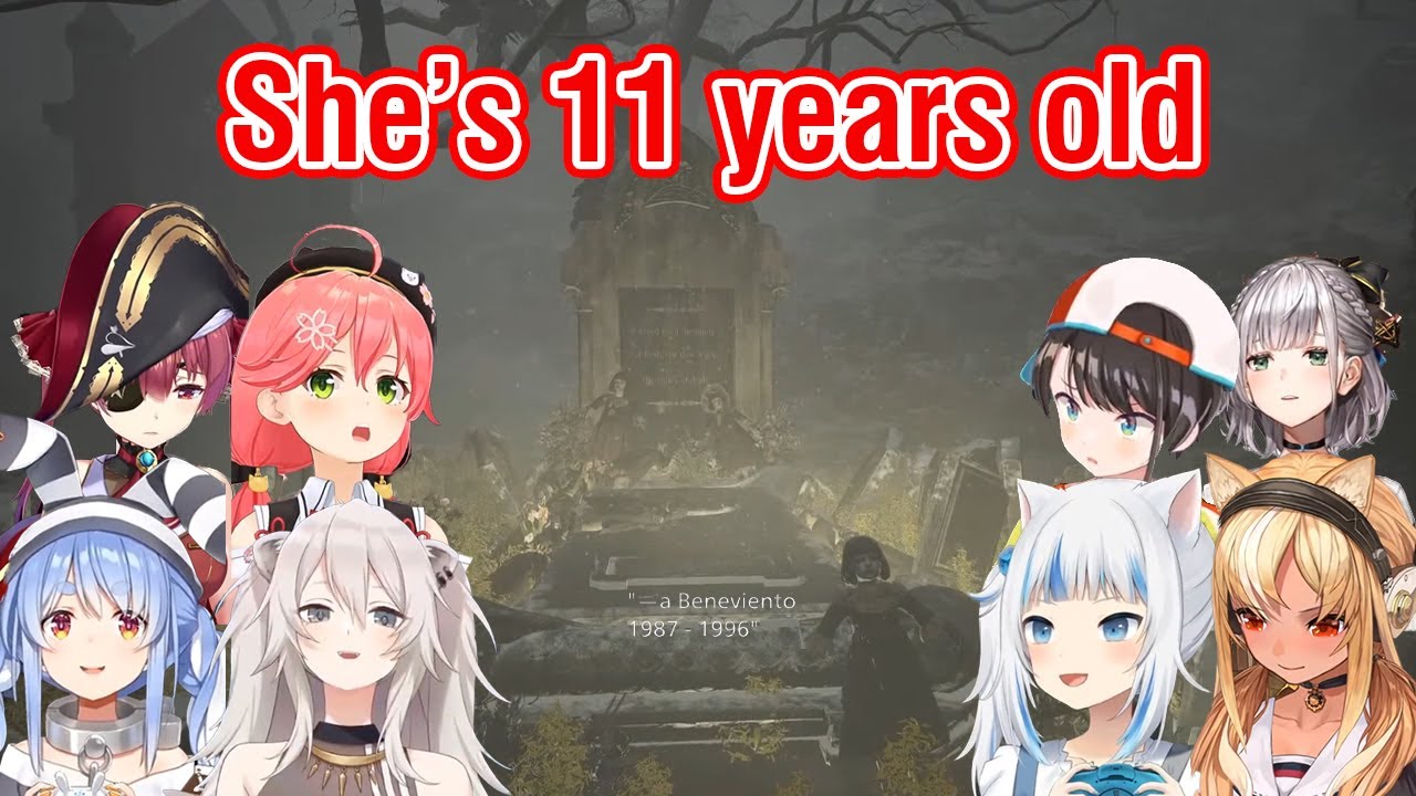 [Hololive] Everyone's reaction to the Claudia Beneviento's tomb in Resident Evil 8 Village [Eng Sub]