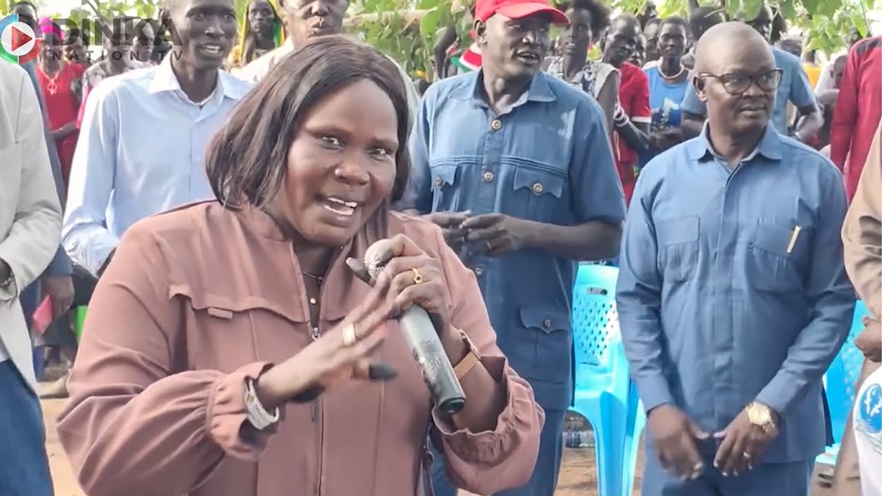 Mama Regina Akuch Malang Agor Presentation at Malual-Muok Payam of Tonj South During Peace Rally