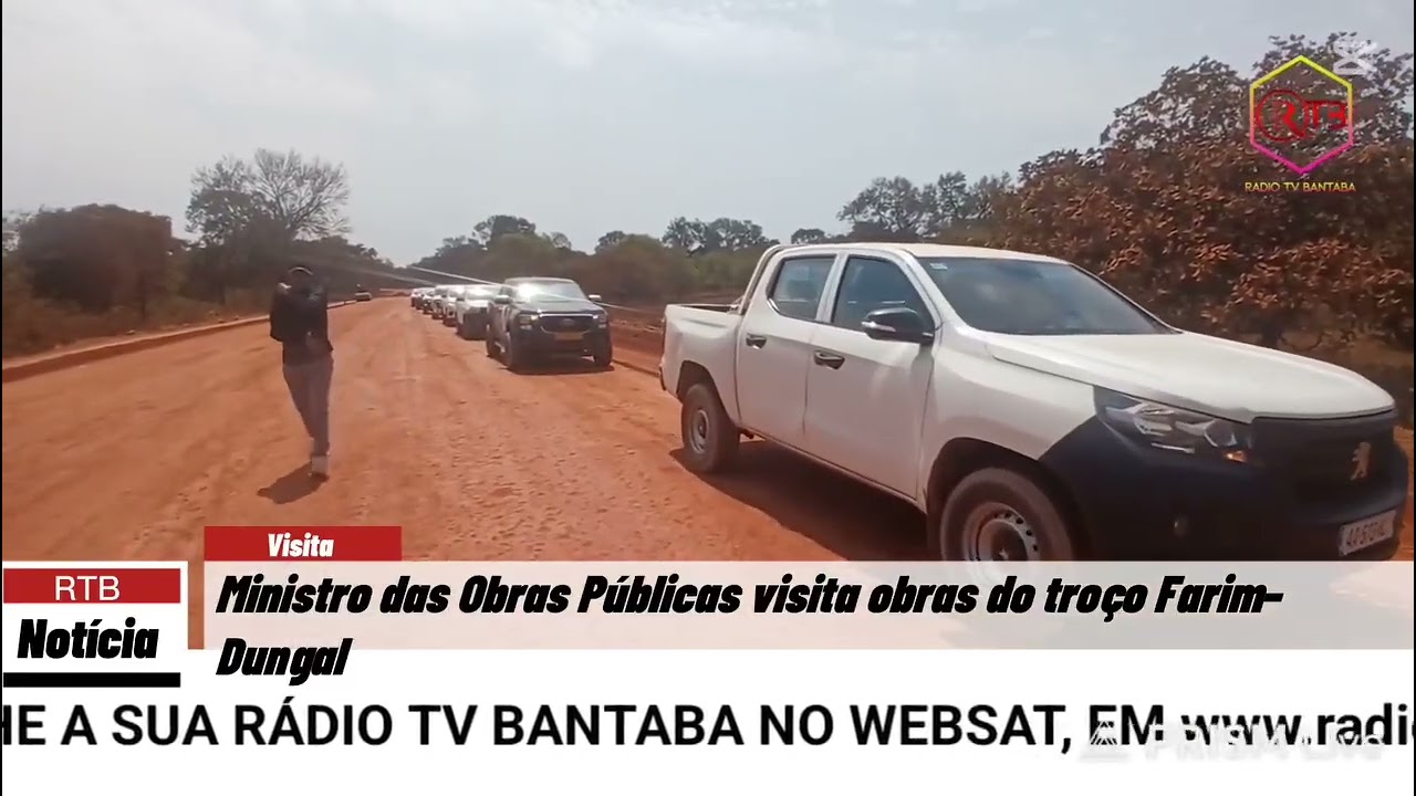 Ministro José Carlos Esteves visita obras Farim–Dungal e avalia o andamento dos trabalhos.