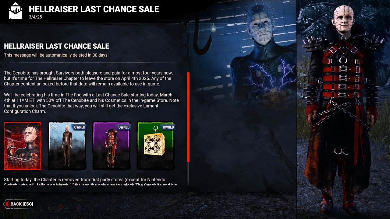 Mr. I Came Is Leaving Dead By Daylight!
