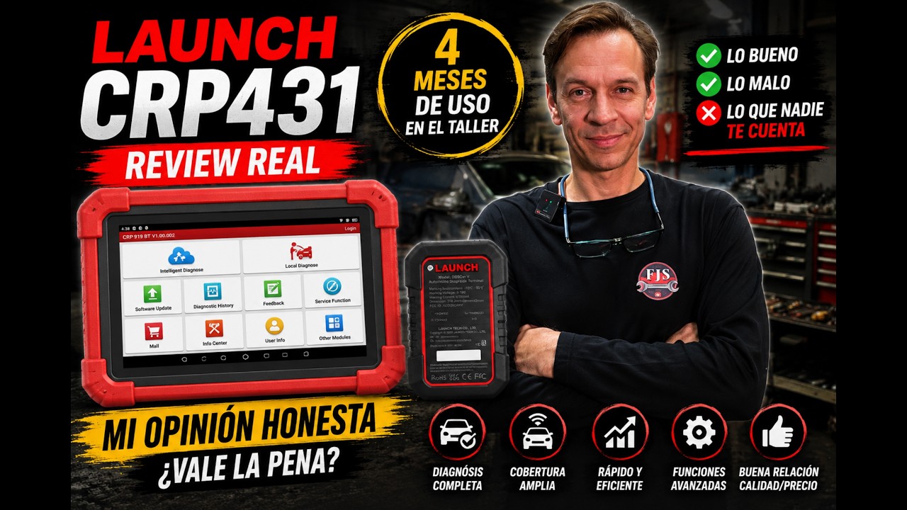 LAUNCH X431 CRP919X BT Opinión tras varios meses de uso en el taller.