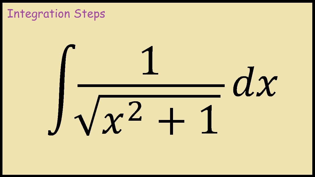 How to integrate 1/sqrt(x^2+1)