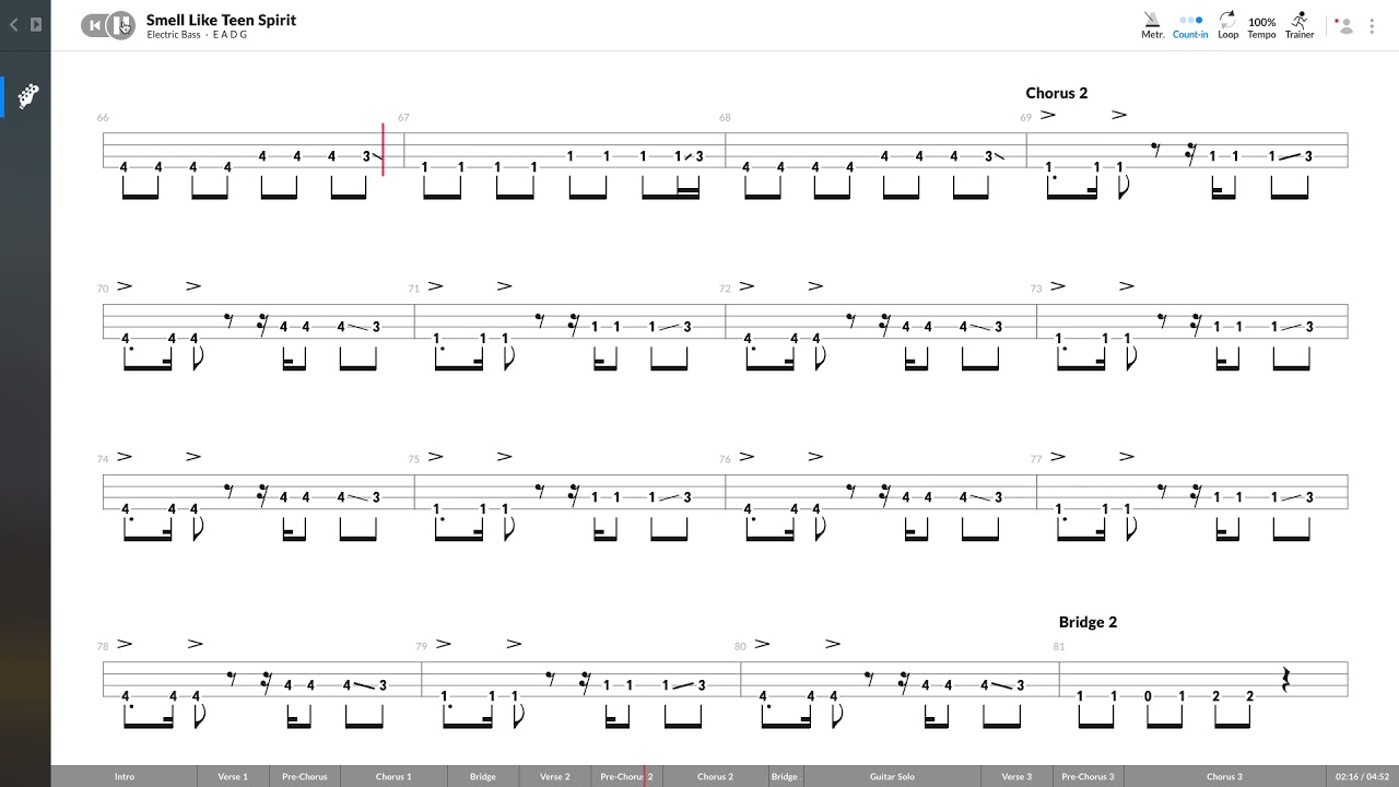 Nirvana - Smell Like Teen Spirit (BASS TAB PLAY ALONG)