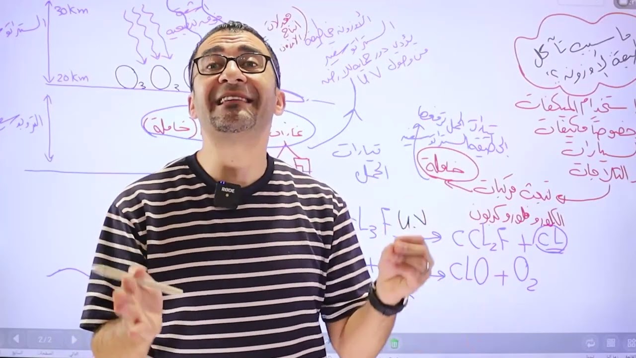 الحصة السادسة _علوم الأرض _ تكون الأوزون وإستنزافه