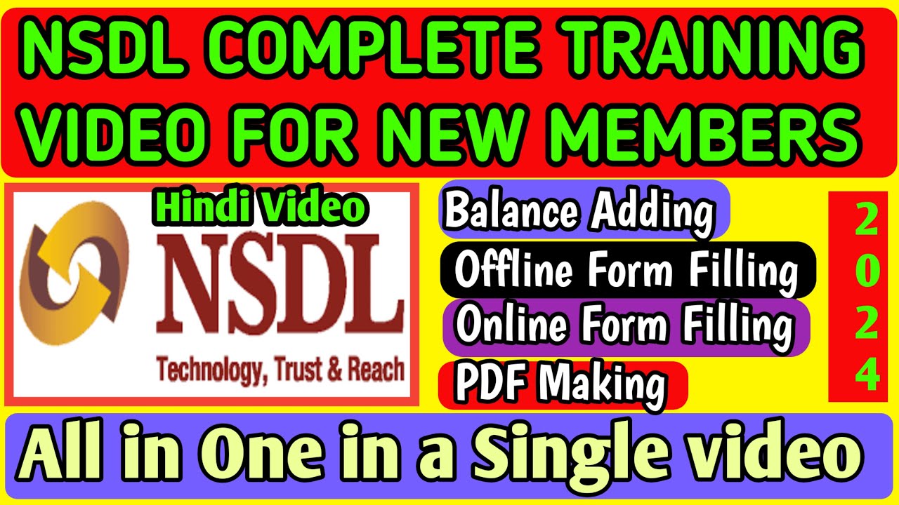 NSDL COMPLETE TRAINING VIDEO 2024 / NSDL FULL TRAINING VIDEO FOR NEW MEMBERS STEP BY STEP  2024