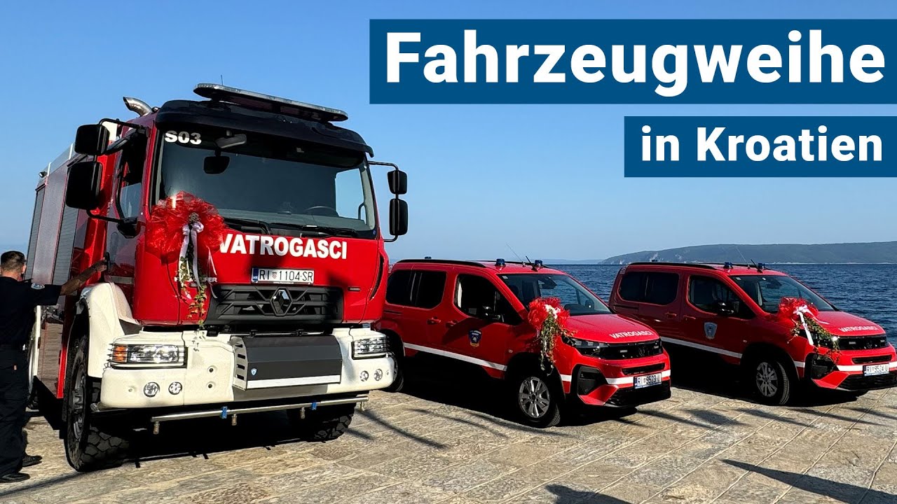 Fahrzeugeweihe TLF 6.000 in Kroatien // DVD Sisol beim FireCamp 2024