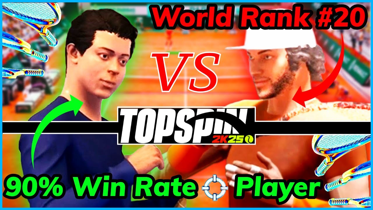 90% Win Rate Control Shotter vs World Rank 20 in TopSpin 2K25 (2 Matches)...