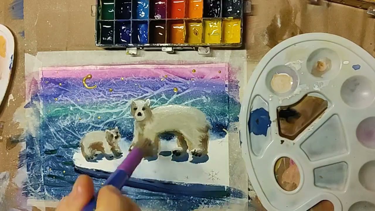 Polar bear 🐻‍❄️.🐻‍❄️ mama and baby.  Мишка на севере. 
