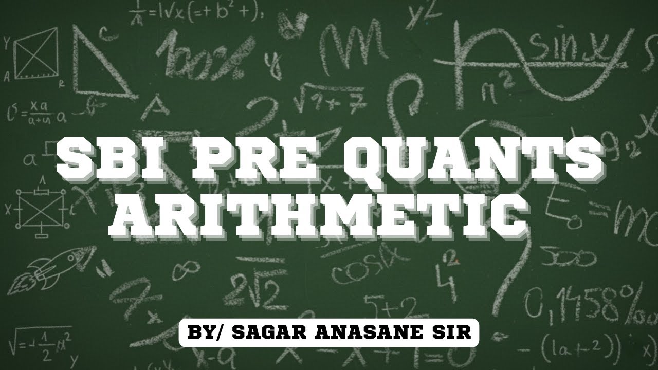 SBI Clerk Pre Arithmetic By Sagar Sir.