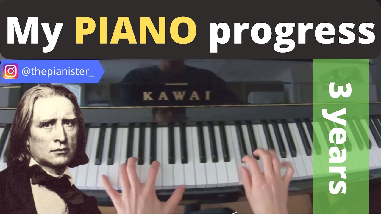 Self-Taught 3 years Piano Progress of a 15-year-old teen (La Campanella, Hungarian Rhapsody 2…)