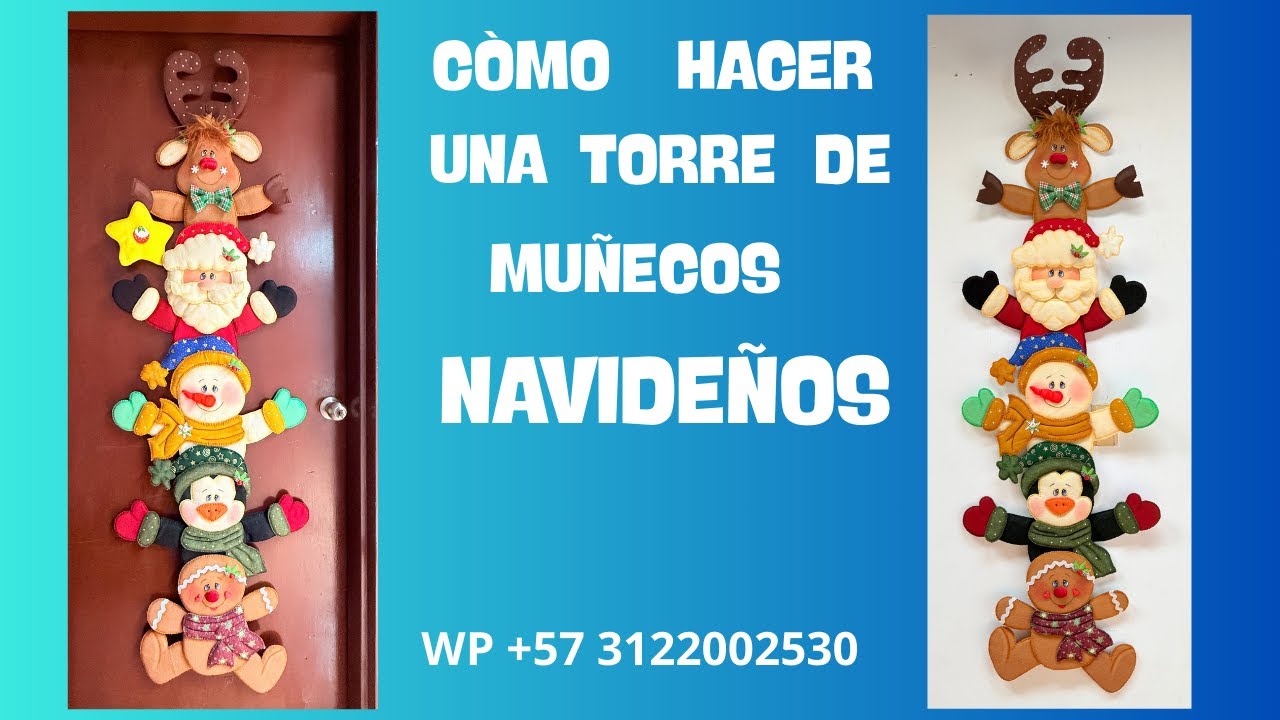 COMO HACER UNA TORRE DE MUÑECOS NAVIDEÑOS/ARTE PARA SOÑADORES