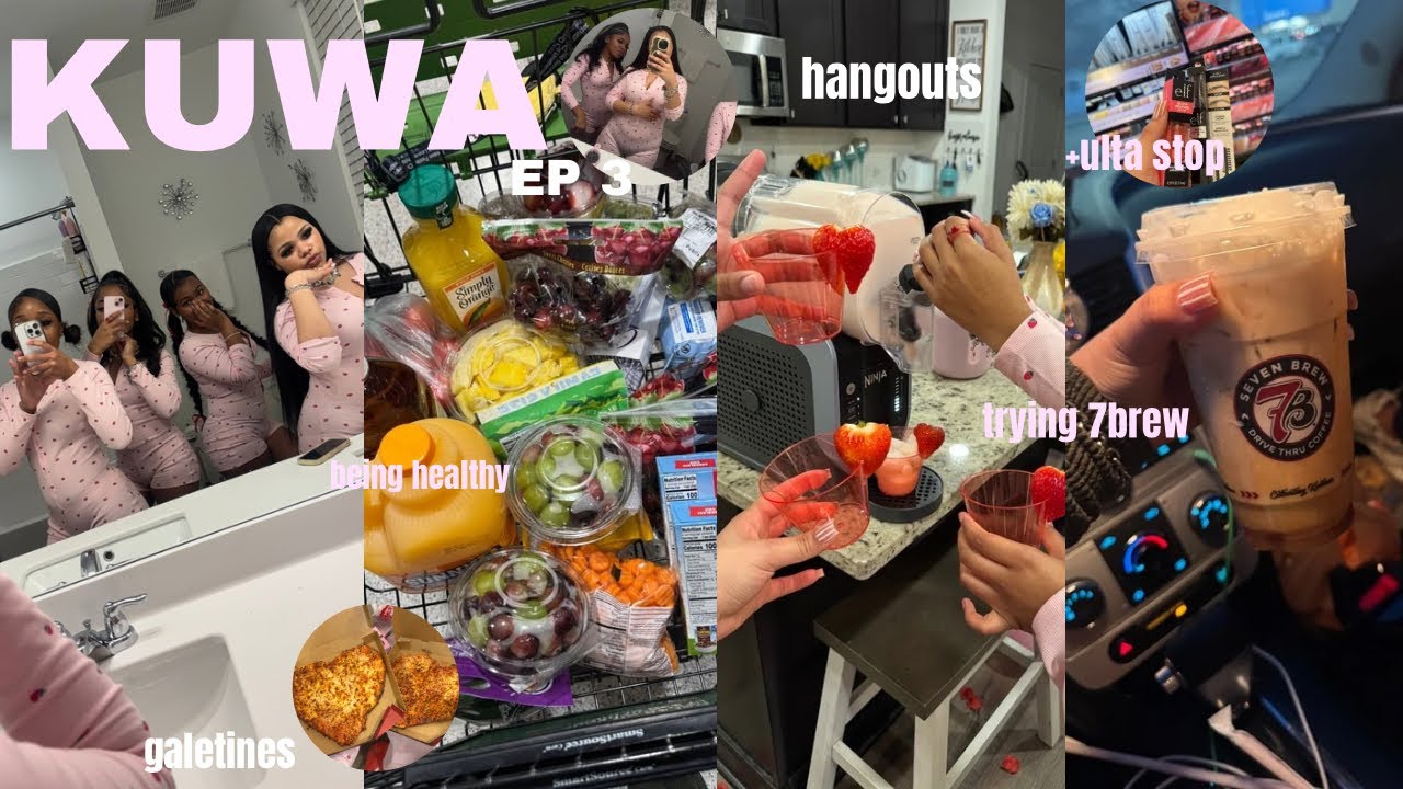 KEEPING UP WITH A’ZARIE EP3 ྀིྀི| galentines, grocery shopping + ulta stop, out to eat, 7 brew+more