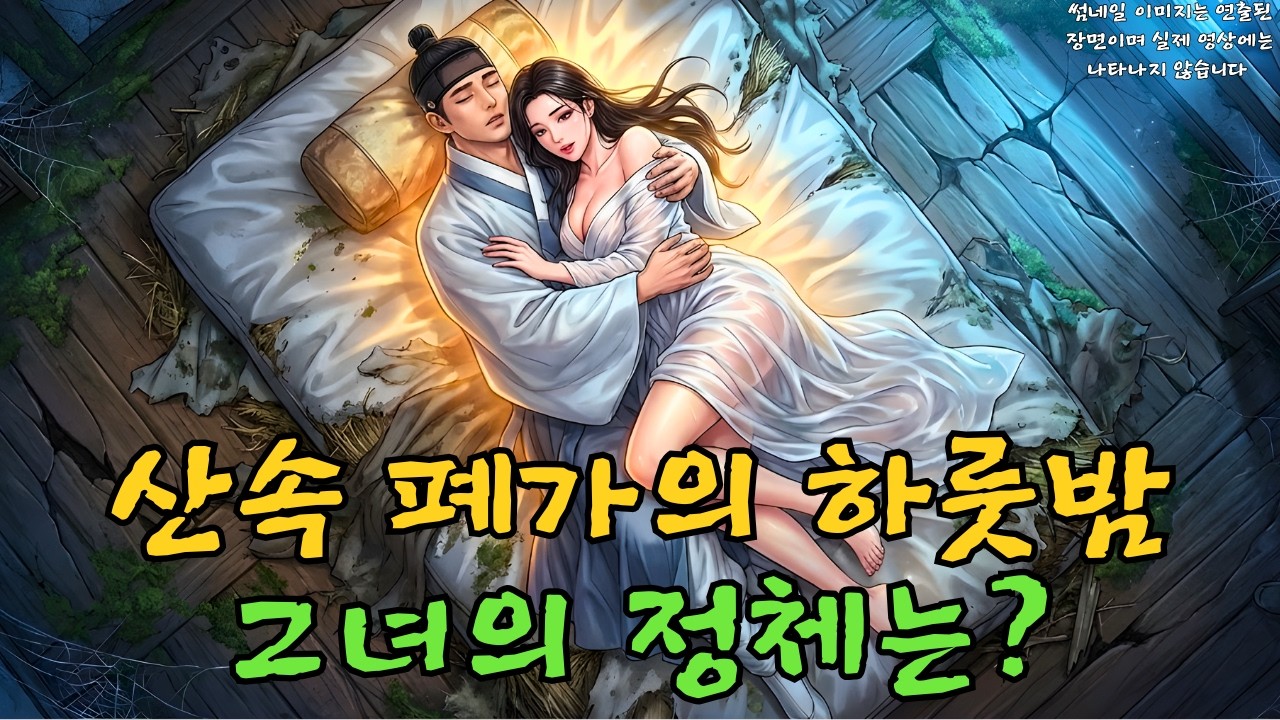 과거 보러 가던 선비가 홀린 듯 들어간 폐가에서 소복 입은 여인과 나누었던 뜨거운 입맞춤은 새벽이 오자 싸늘한 백골로 변해버린 비극이었다 | 야담·민담·전설·설화·옛날이야기
