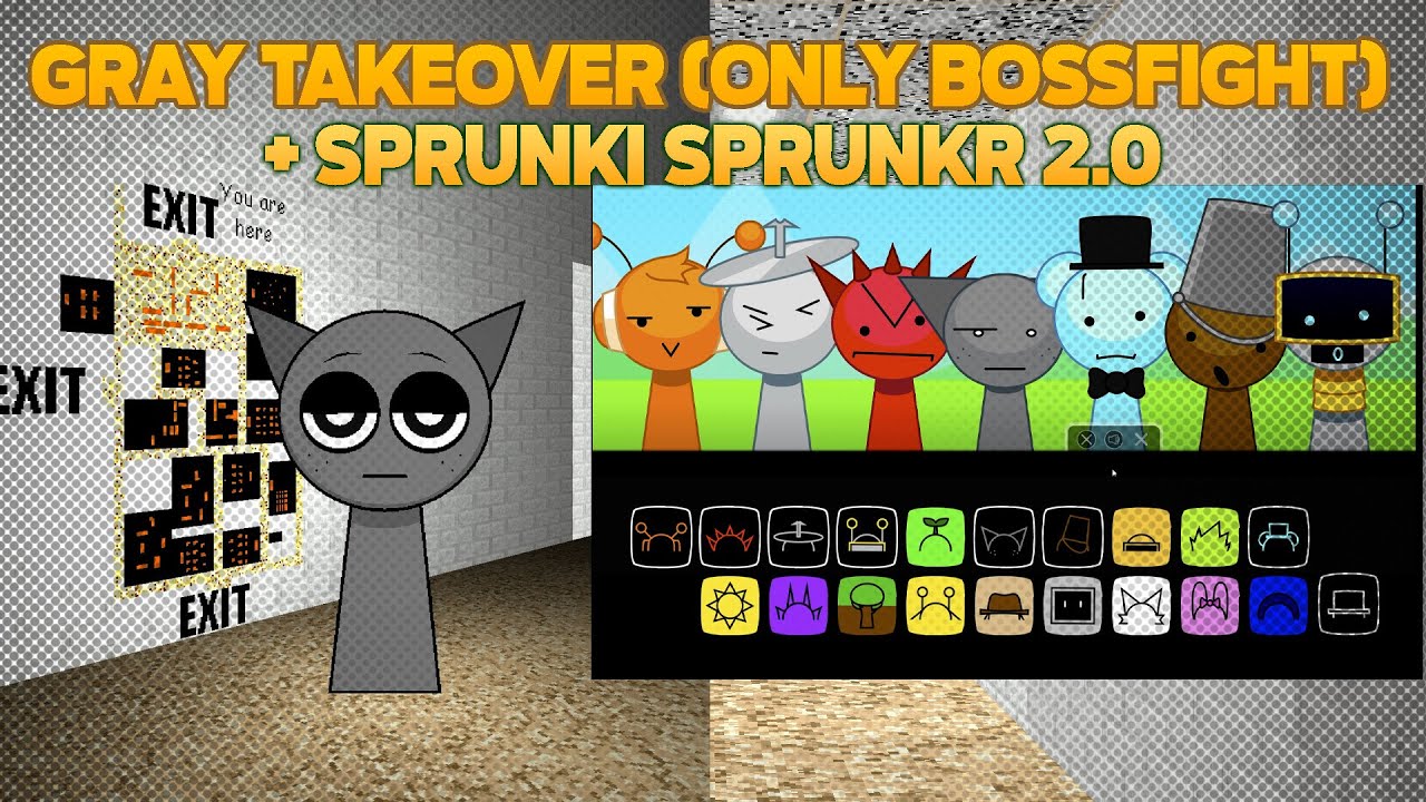 GRAY TAKEOVER! | Gray Bossfight + Sprunki Sprunkr 2.0 [Baldi's Basics Mod]