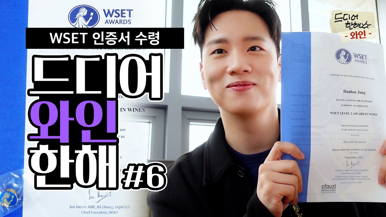⭐WSET 인증서⭐ 받으러 갑니다! 과연 한해의 점수는?💯 | 드디어 와인 한해