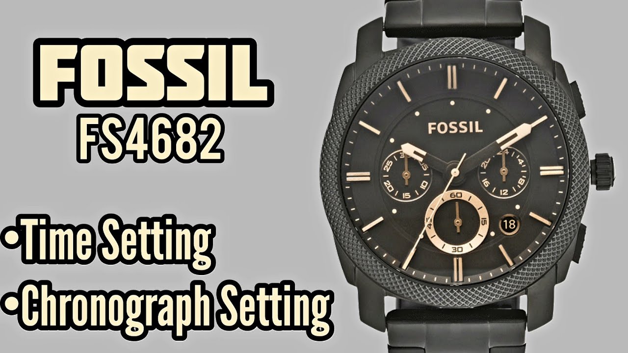 How To Setting Time and Reset Chronograph on FOSSIL FS4682 Watch | SolimBD | Watch Repair Channel