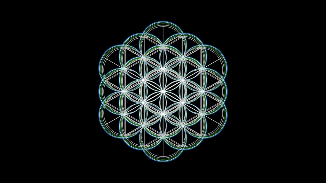 Flower of Life Sacred Geometry Animation - Contemplating Peace