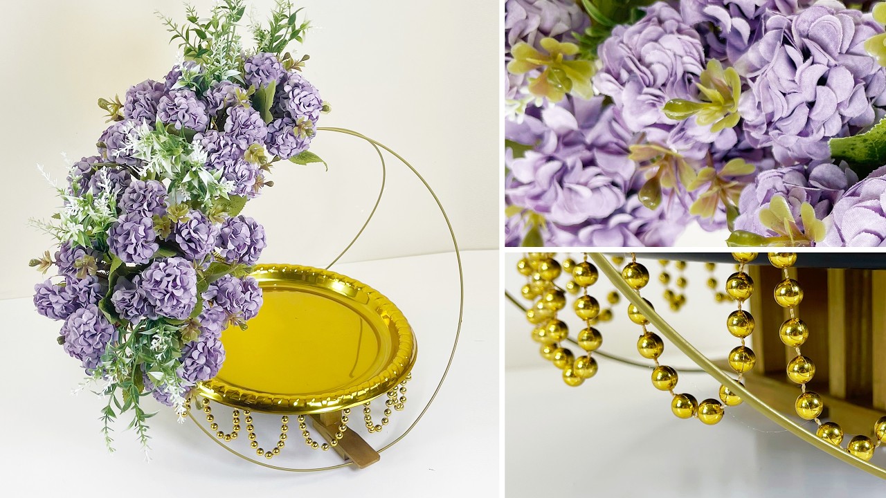 Beautiful Floral Hoop Tray | Very Easy to Make ✨