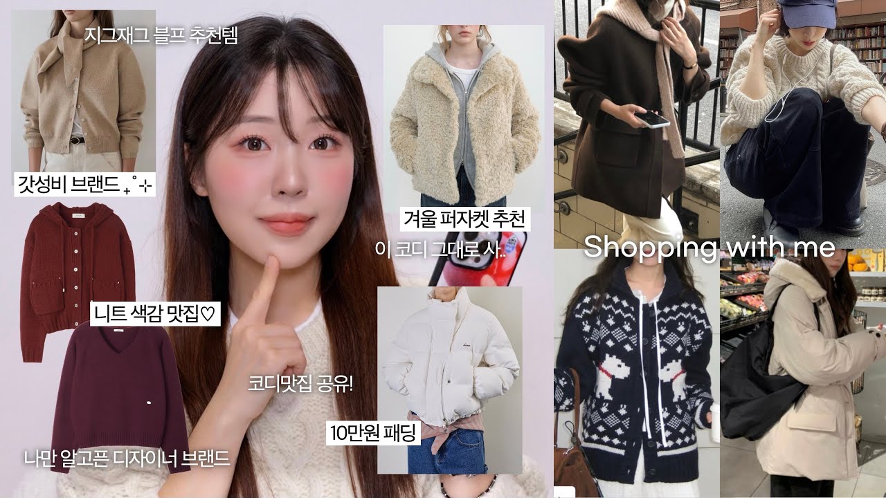 겨울 블프맞이☃️ 겨울옷 같이 쇼핑해요🛍️(지그재그 추천템부터 디자이너 브랜드 고퀄템까지₊⁺⊹) / 갓성비 패딩•겨울 코트•퍼자켓•가디건•니트 / 겨울옷 하울 / 겨울코디 /윤이든