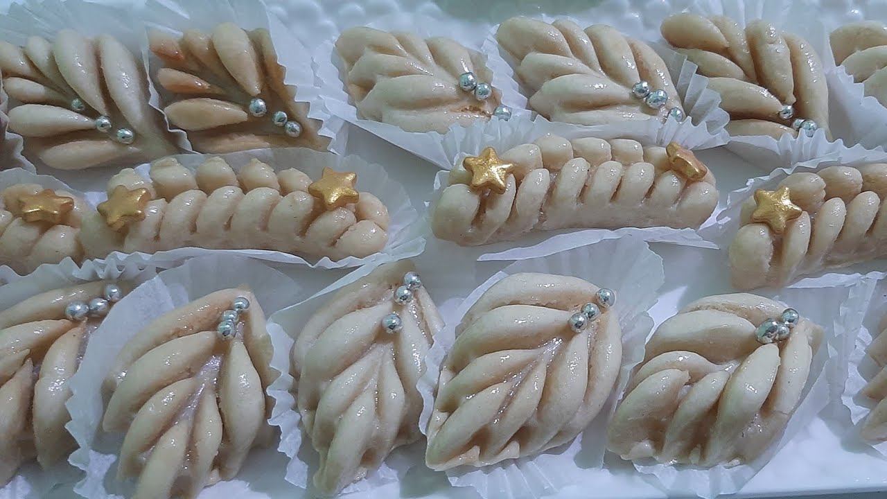 حلوة اللوز  على شكل سبولة ورقة الشجرة بطريقة ساهلة و ناجحة 💯👌