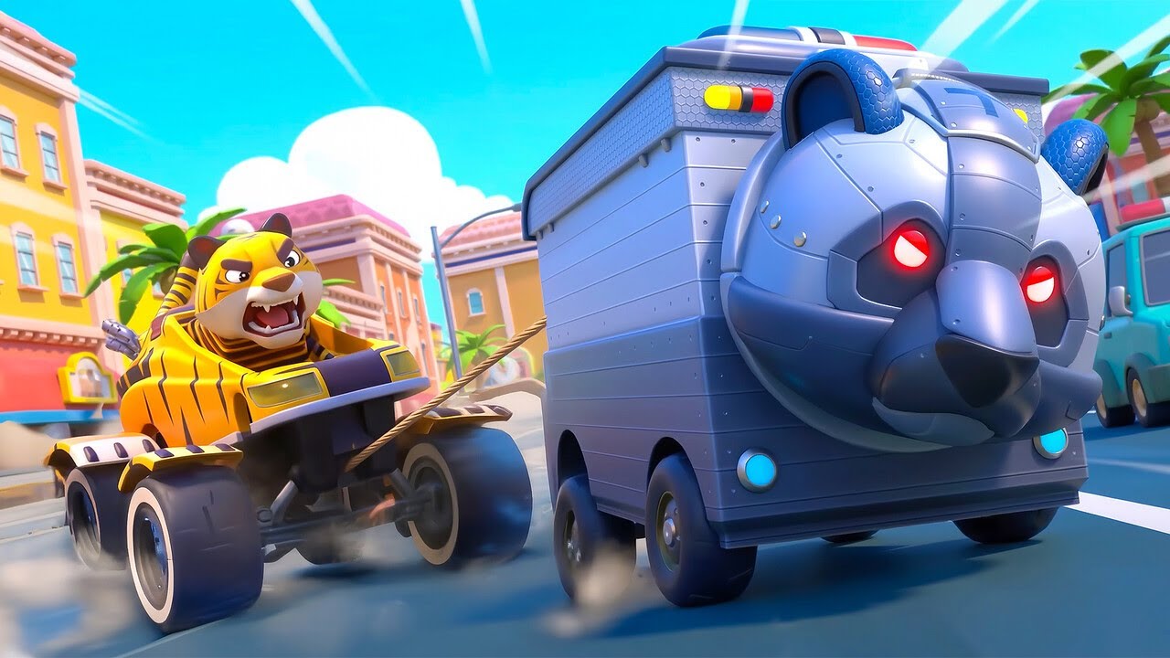 ¡Ay no! ¡La AMBULANCIA MALVADA está creando un caos! ¡El Tigre policía va a rescate! | Animacars