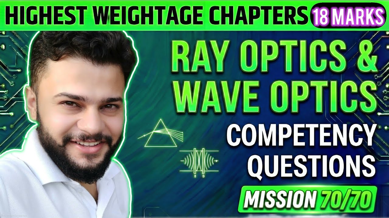 Ch-9 & 10 | RAY OPTICS & WAVE OPTICS | Competency Based Questions | CBQ | CBSE | ISC | 2026