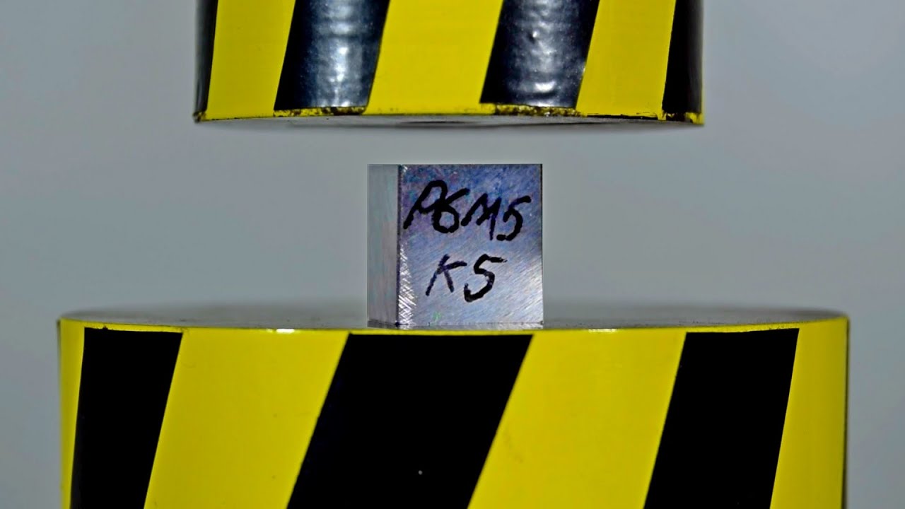 HYDRAULIC PRESS AGAINST THE HARDEST STEEL