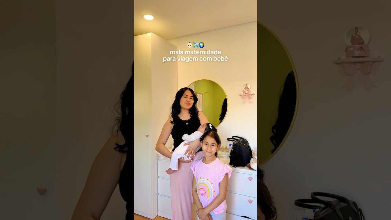 ARRUMANDO A MALA DA OL&Iacute;VIA PARA A VIAGEM ✈️🧳🎀 #maternidade #viagem #bebe #familytrip #momgirl