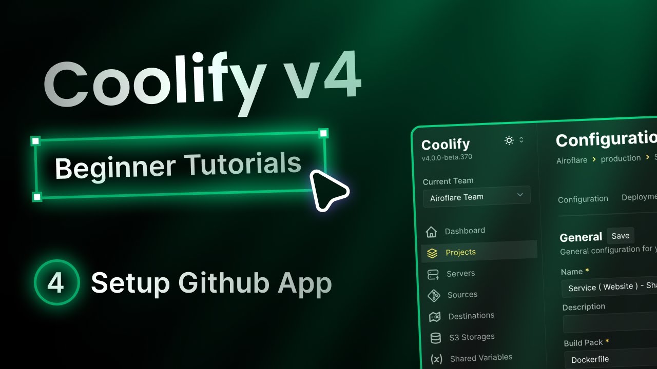 Setup GitHub App on Coolify &bull; 2025