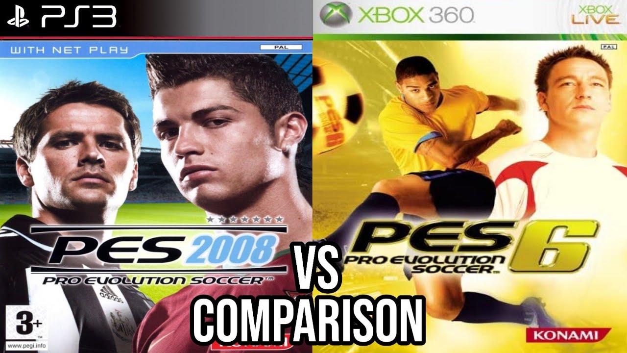 PES 2008 PS3 против PES 6 Xbox 360