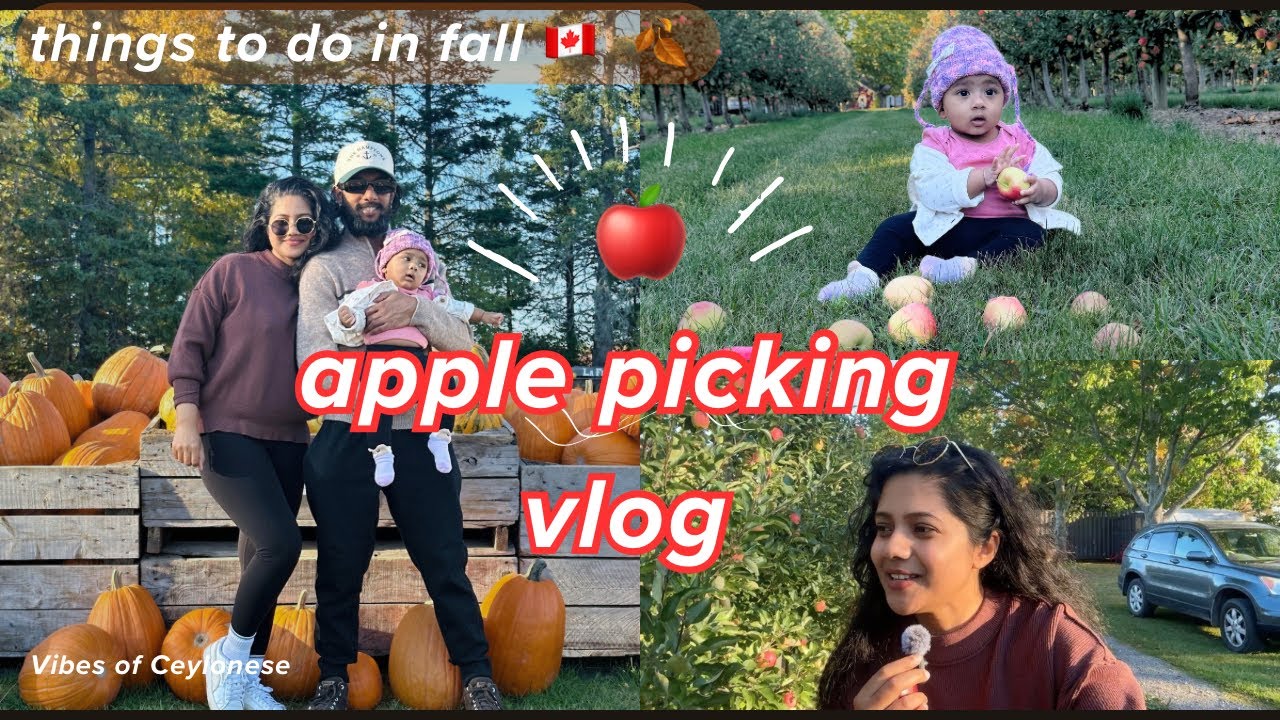 Apple Picking in CANADA 🇨🇦 🍎| Day at the Farm| family moments | day in my life | sahm | FTM 🇨🇦 🇱🇰 