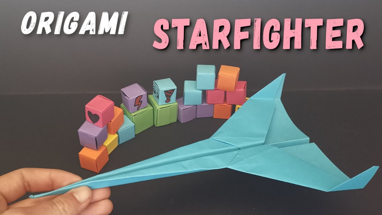 Origami Starfighter ✈️| einfaches Papierflugzeug basteln | bestes Papierflugzeug der Welt basteln