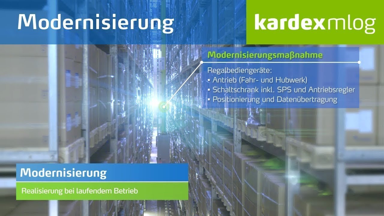 Mit regelmäßigen Modernisierungen bleibt Ihr Lager Up to date