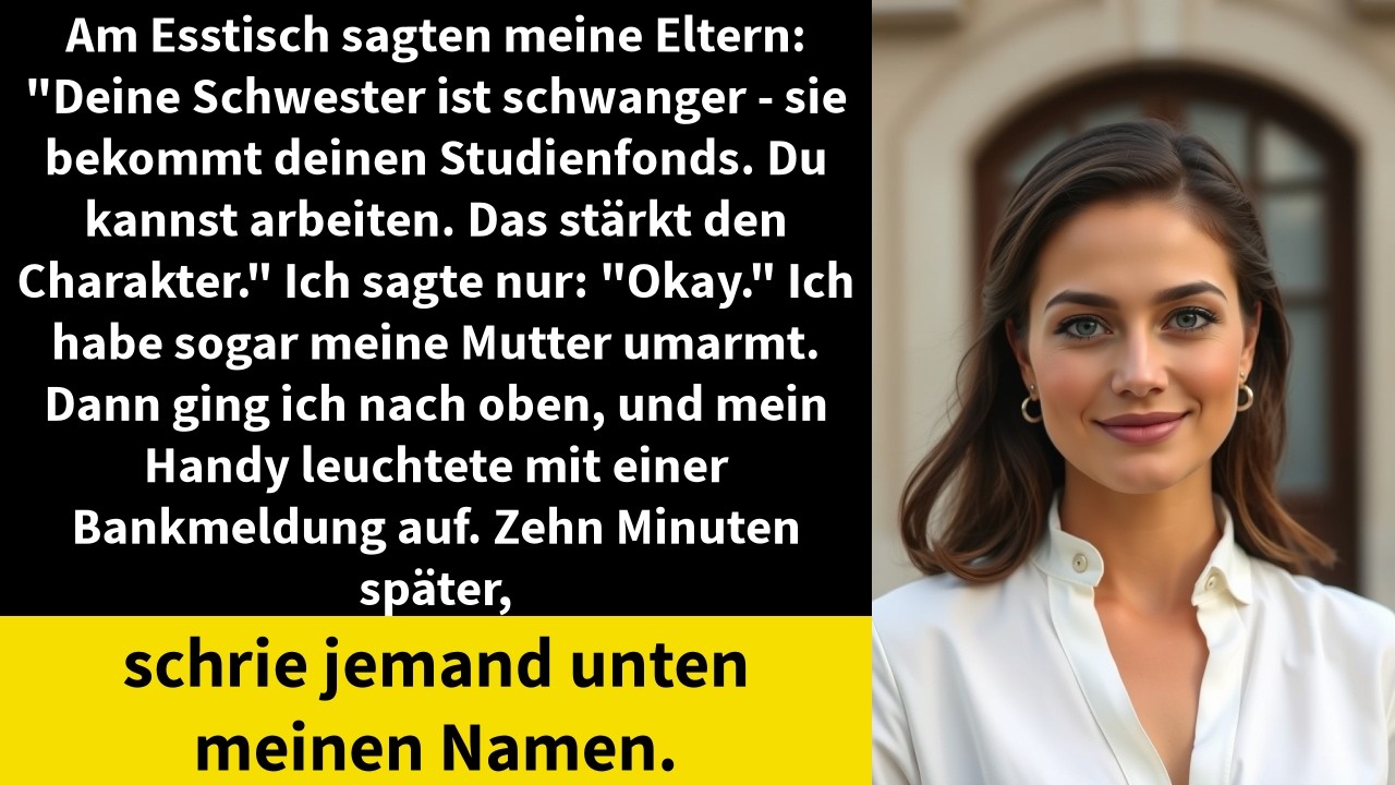 Am Esstisch sagten meine Eltern: 