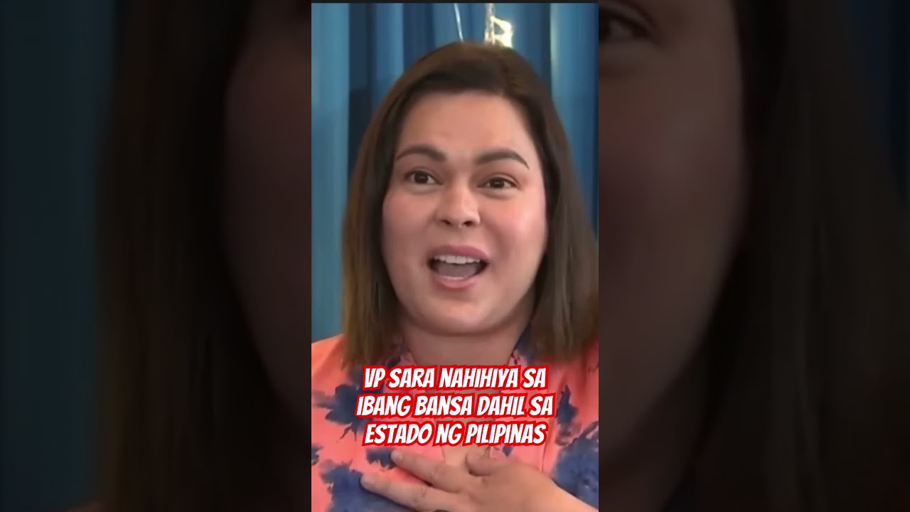 VP Sara nahihiya sa ibang bansa dahil sa estado ng Pilipinas 