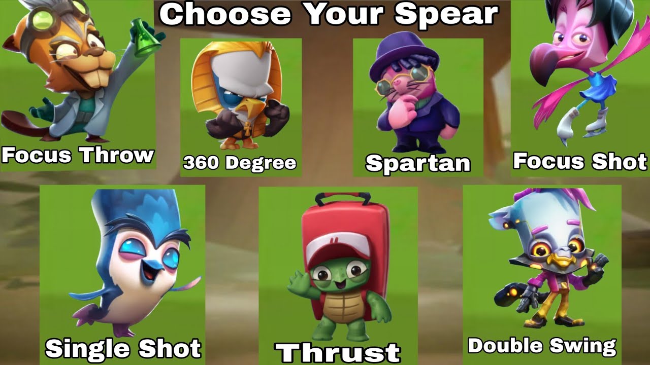 Which Type Of Character Spear Gives High Damage | Zooba 