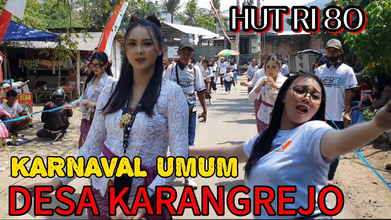 KARNAVAL UMUM DESA KARANGREJO KAMPAK TRENGGALEK HUT RI 80 SOUND HOREG