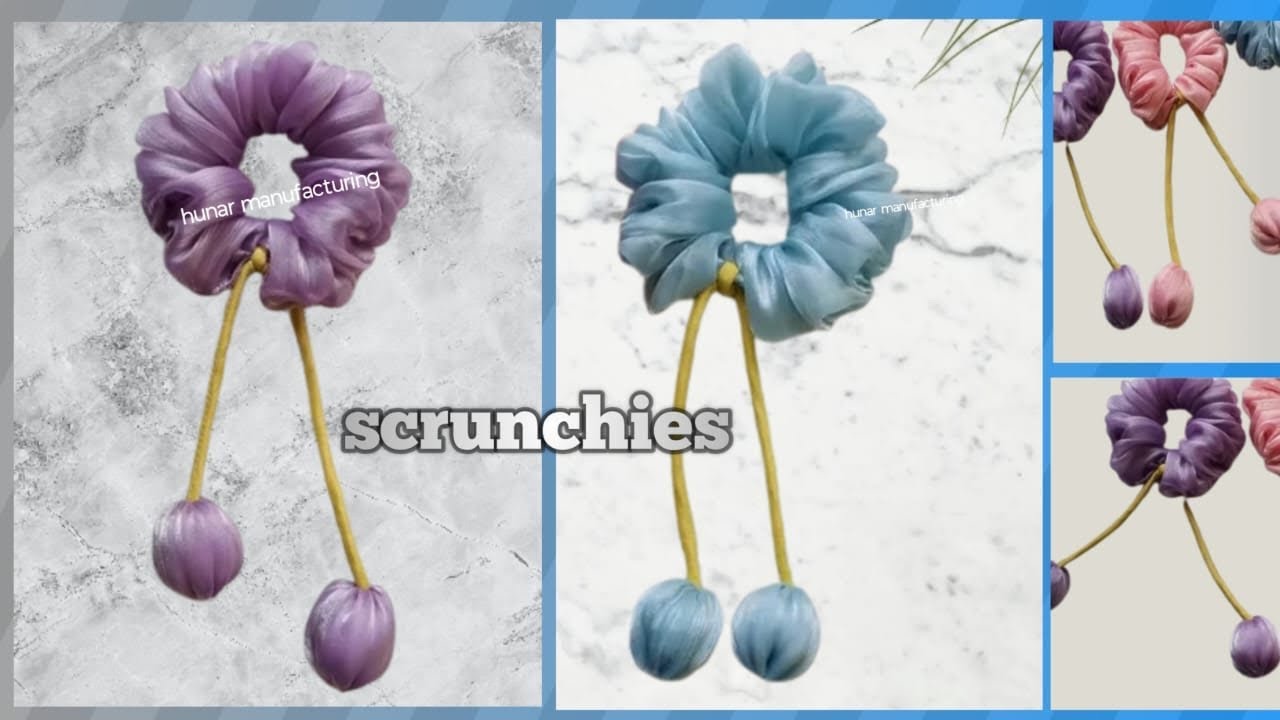 Scrunchie/ fabric ponytail/ online business for women / online work at home by hunar manufacturing