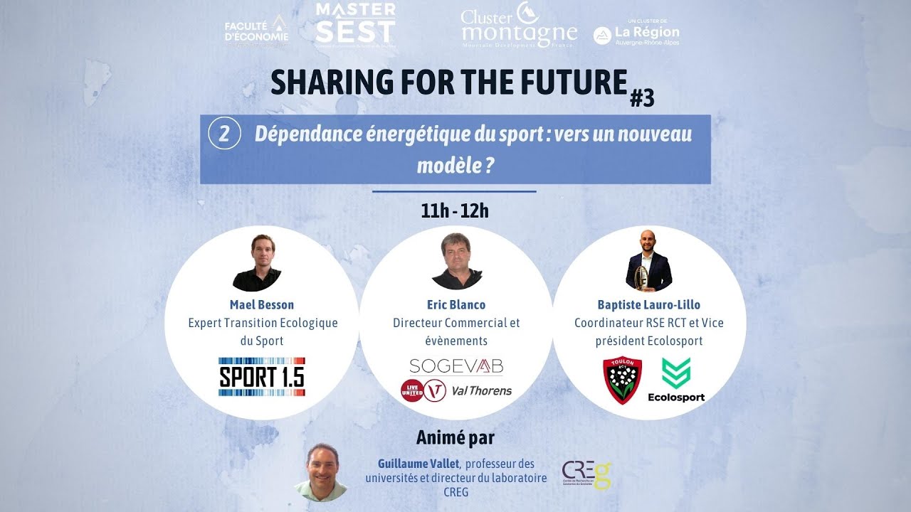Dépendance énergétique du sport : vers un nouveau modèle ? / SHARING FOR THE FUTURE 2023