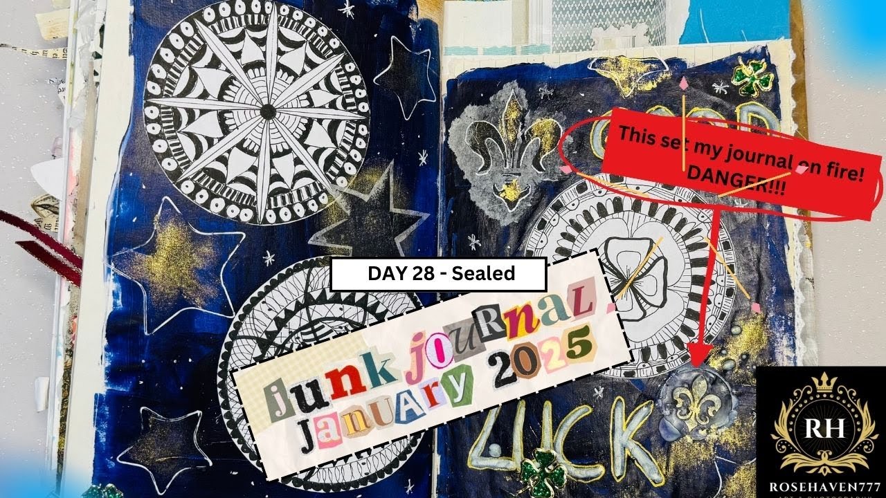 🔥 Wax Seal Disaster! I Almost Set My Junk Journal on Fire 😱 | Junk Journal January Day 28