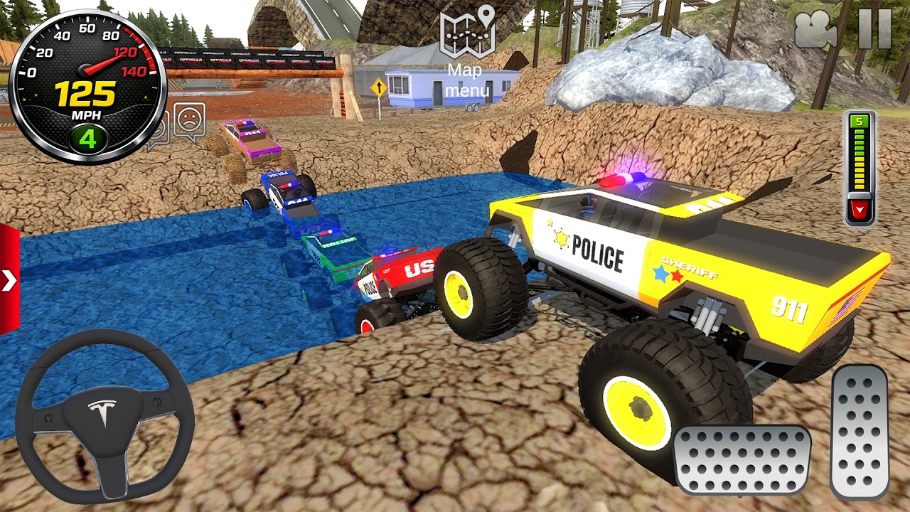 Impossible Police Car Racing Offroad 3D - Car Extreme Mega Ramp Driving - Android / IOS GamePlay #1