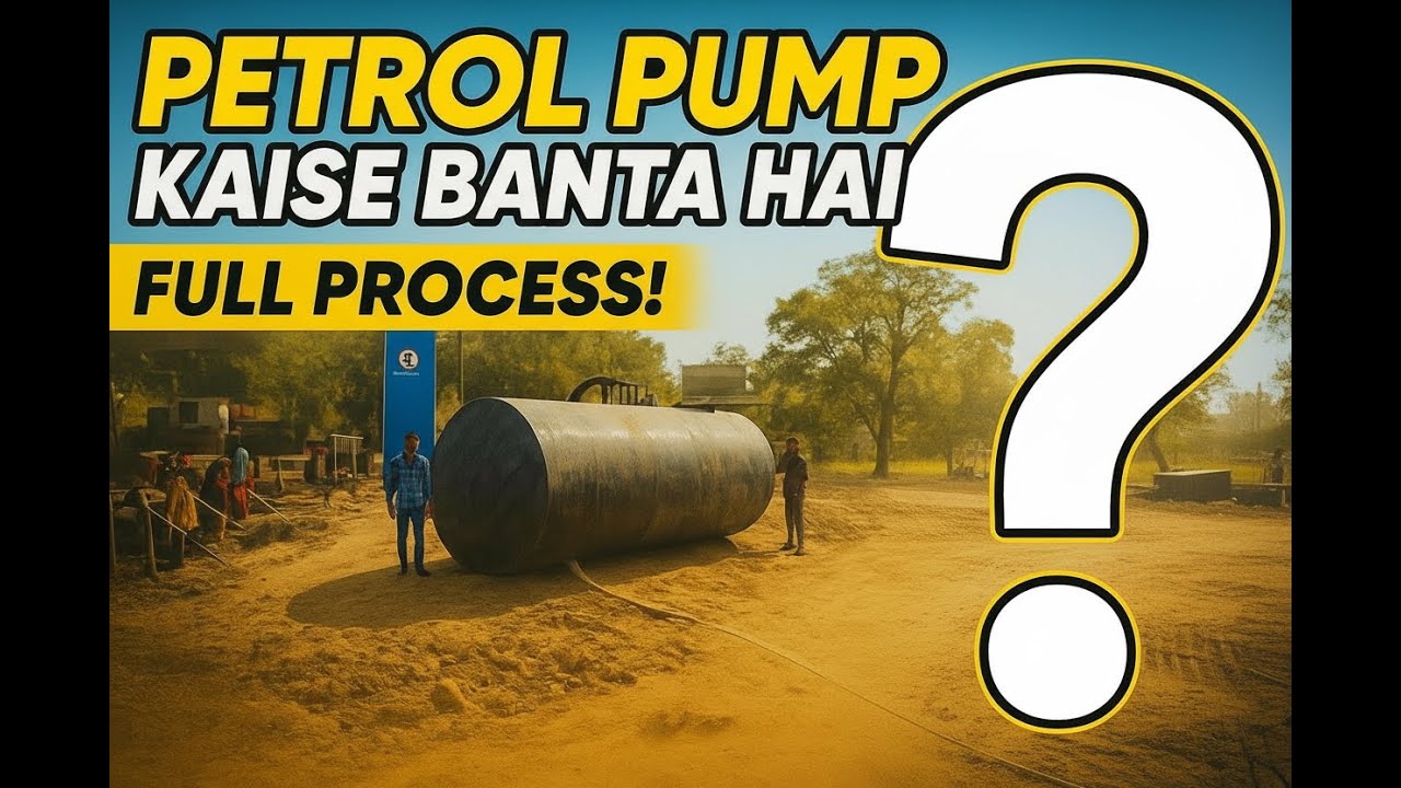 Petrol Pump Kaise Banta Hai? Full  Explaind Step by Step Real Site Footage) petrol pump construction