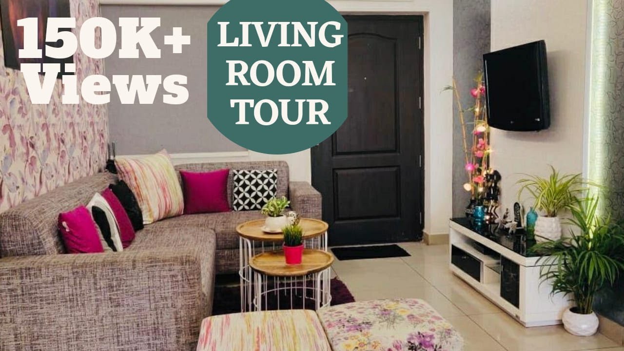Small Living Room Tour||Indian Small and Organised Living Cum Dining Room Tour with Decor Ideas||