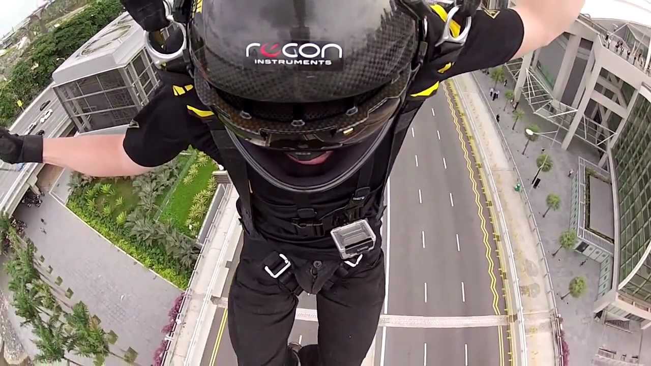 Jeb Corliss jumps Marina Bay Sands