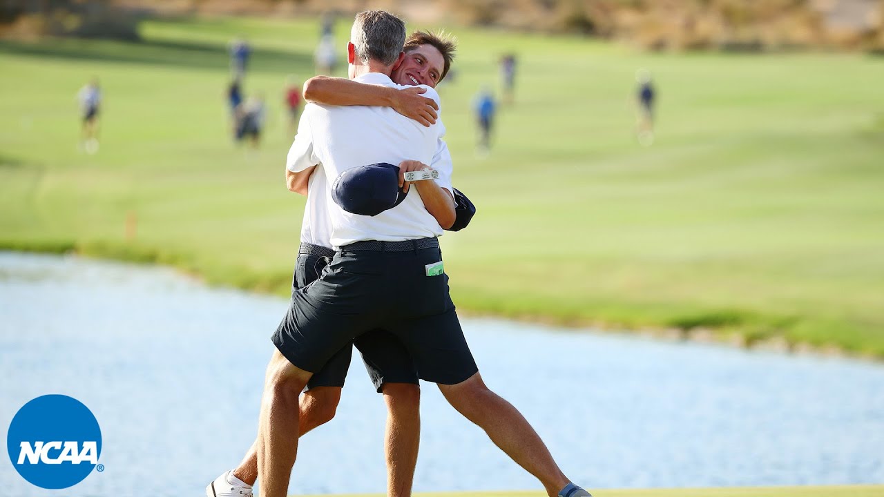 Final hole & celebration from Pepperdine golf's 2021 title